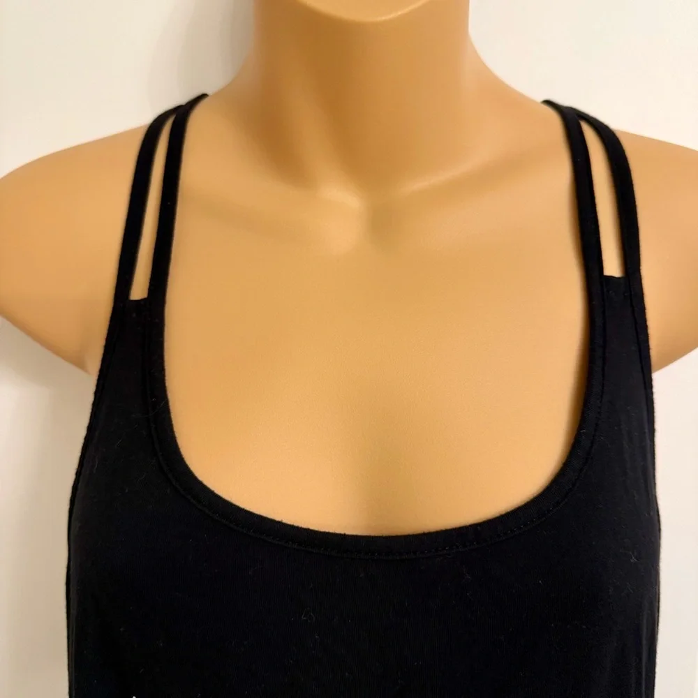 Black Graphic Pajama Tank Top - Picture 4 of 6